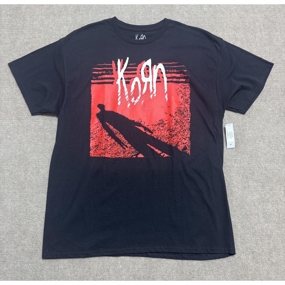 Korn Shirt Mens Extra Large Black‎ Band Tee Graphic Mad Engine Nu Metal Rock